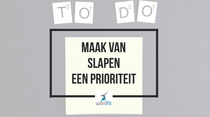 belang van goed slapen WordFit.be